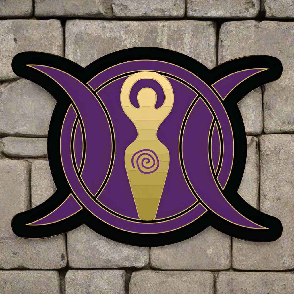 Triple moon Goddess Iron on Patch