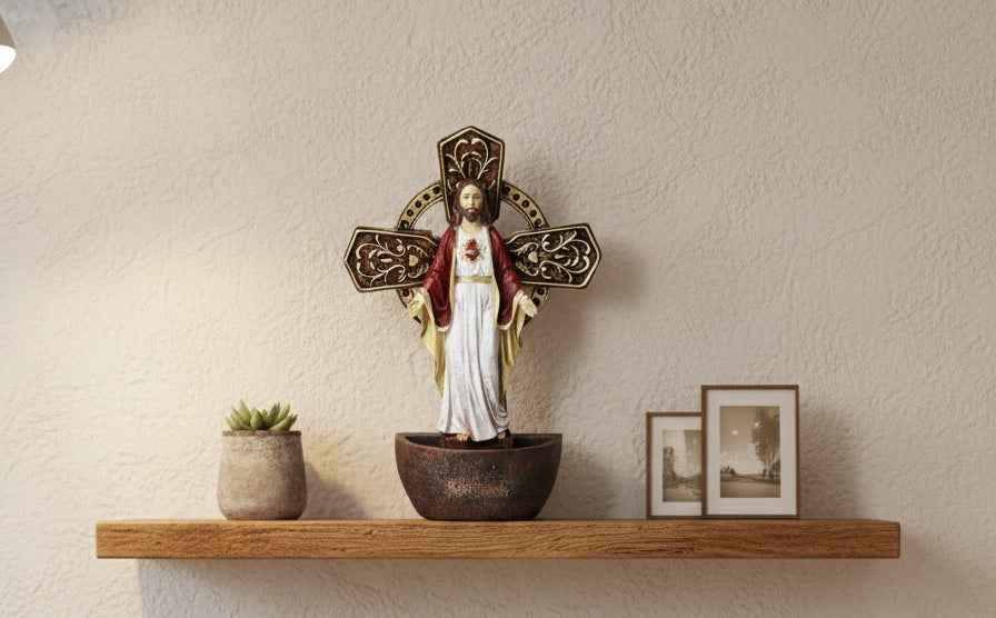 Sacred Heart Of Jesus Statue - Divine Home Decor for Spiritual Reflection