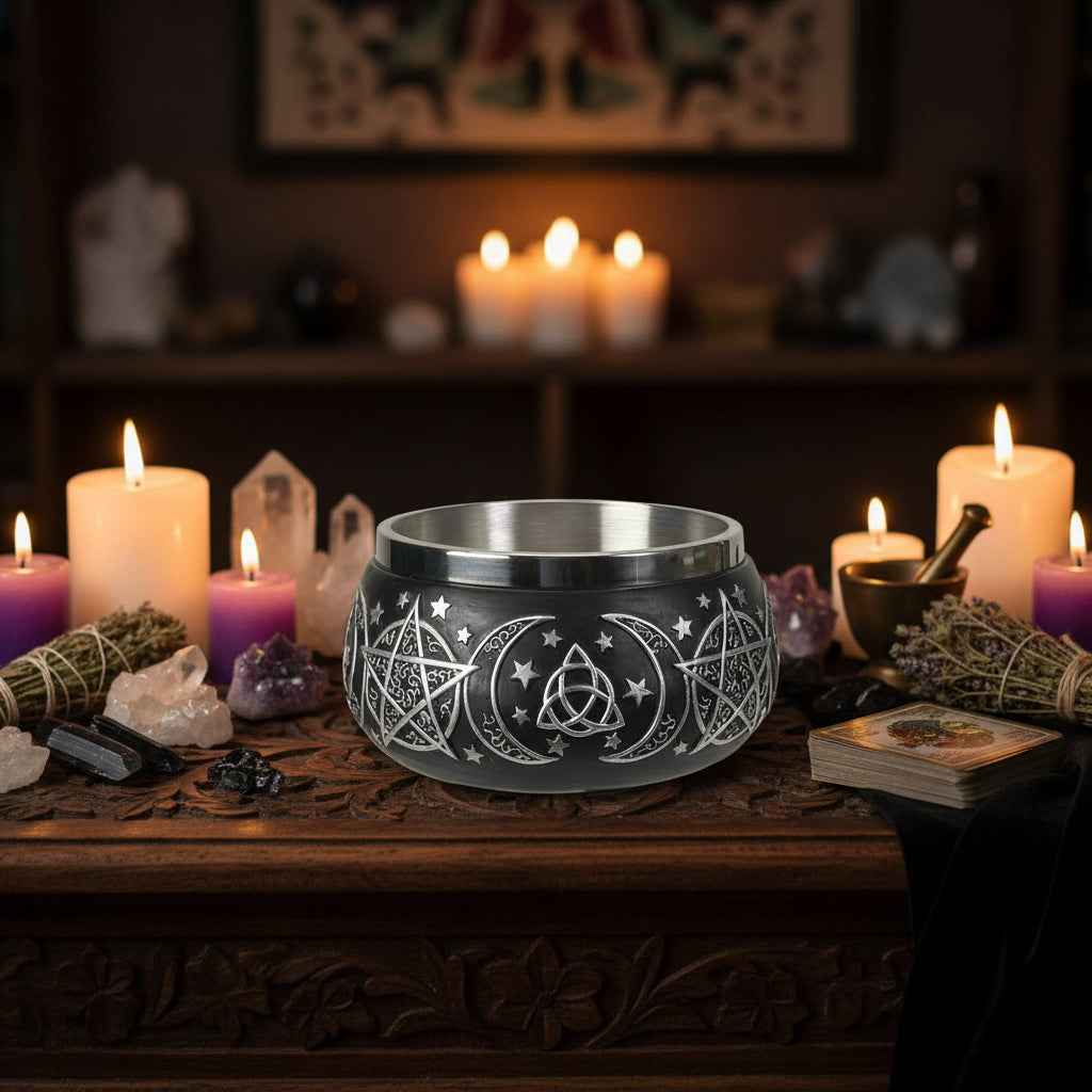 Triple Moon Smudge Bowl