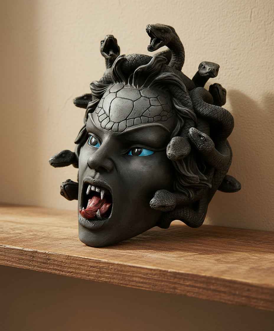 Medusa Head - Enchanting Art Piece for Mythology Enthusiasts