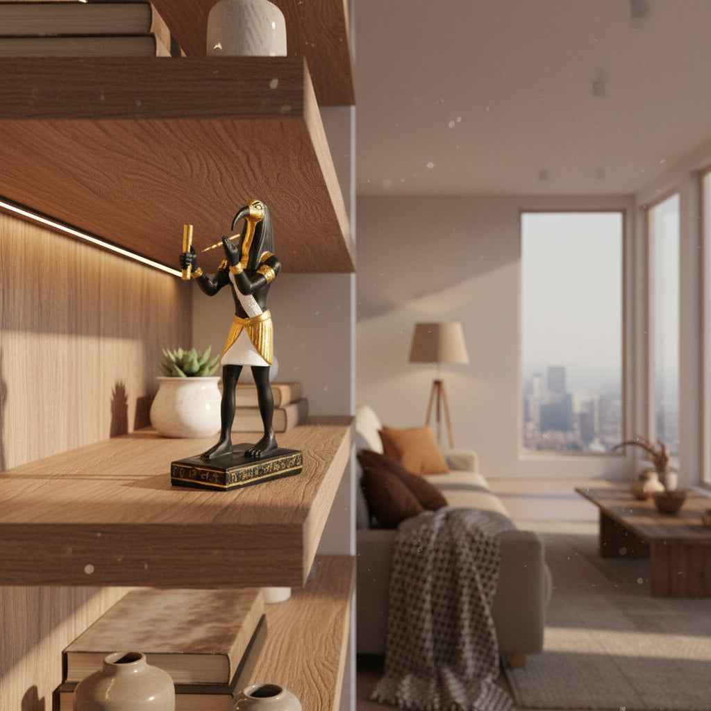 Small Thoth Statue - Elegant Egyptian God of Wisdom Decor