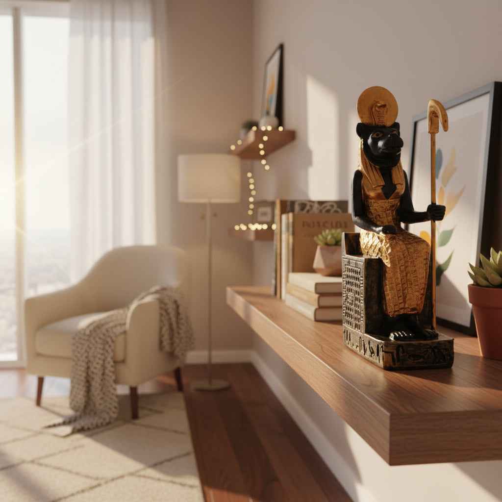 Small Sekhmet Statue - Elegant Egyptian Decor for Your Home