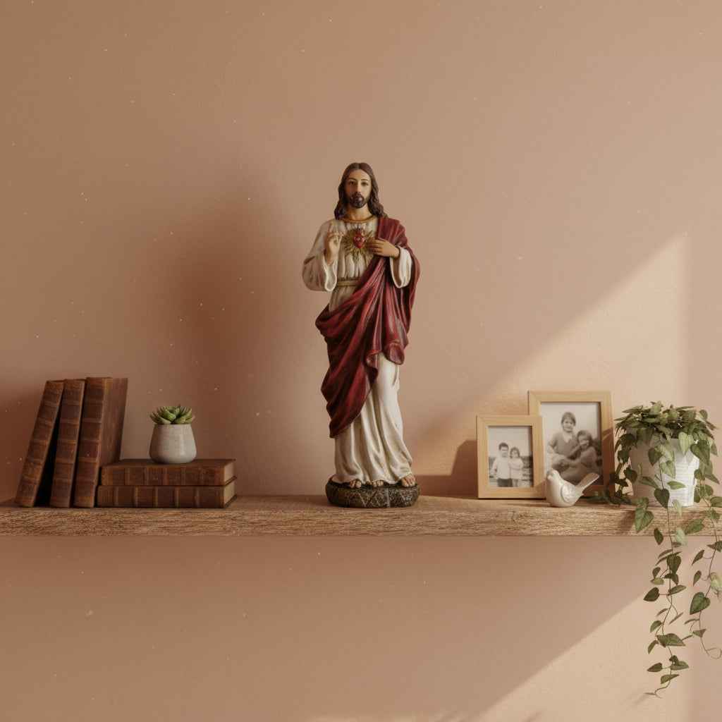 Sacred Heart Of Jesus Statue - Divine Home Decor for Faith and Inspiration