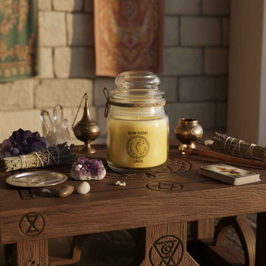 Solar Plexus Chakra Candle for Energy and Confidence Healing