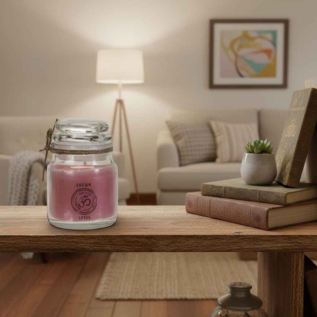 Crown Chakra Candle for Spiritual Balance and Meditation
