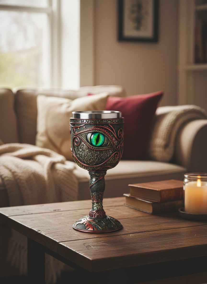 Stunning Dragon Eye Goblet for Unique Drinkware Decor