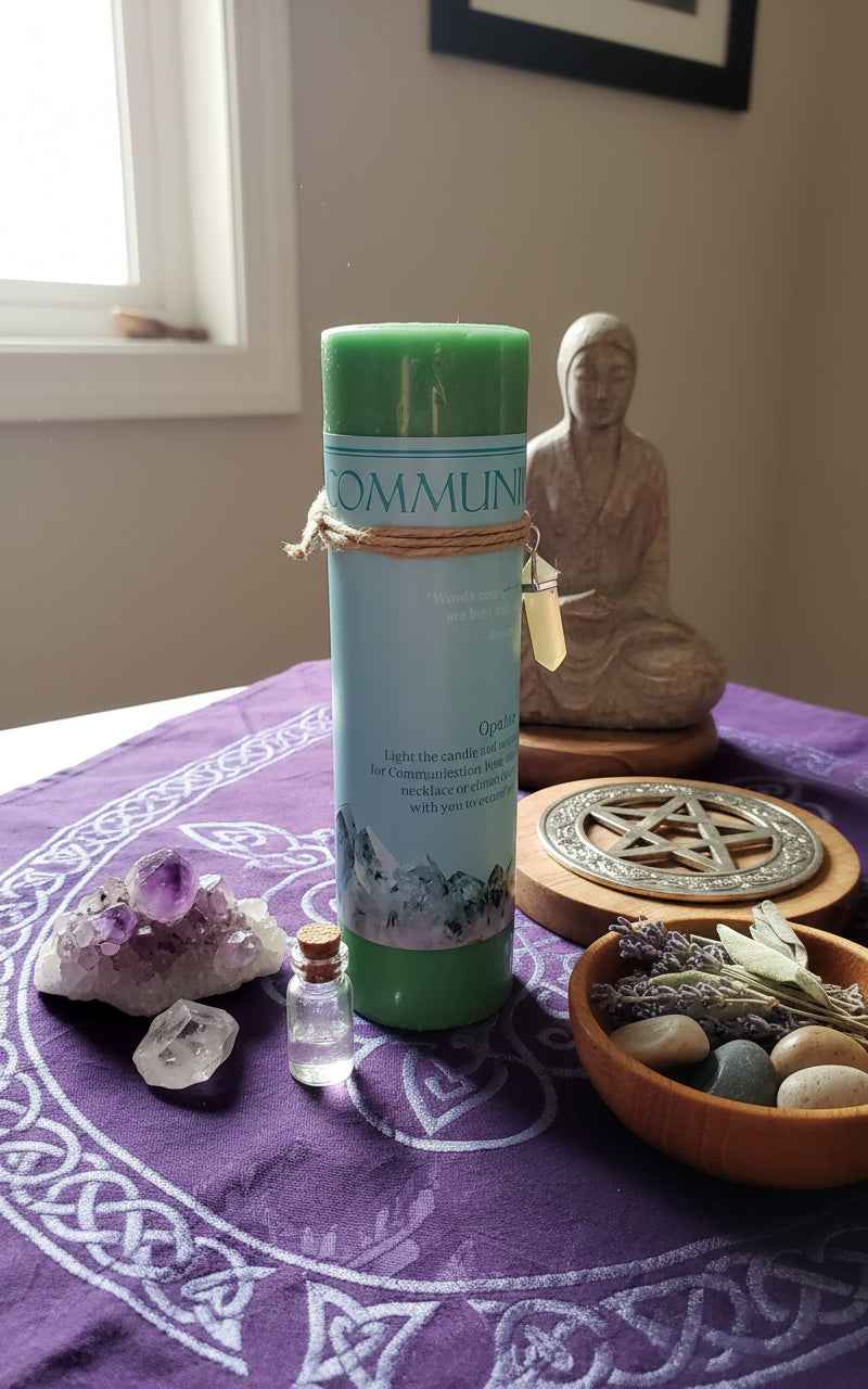Communication Crystal Energy Candle for Enhanced Connection and Clarity