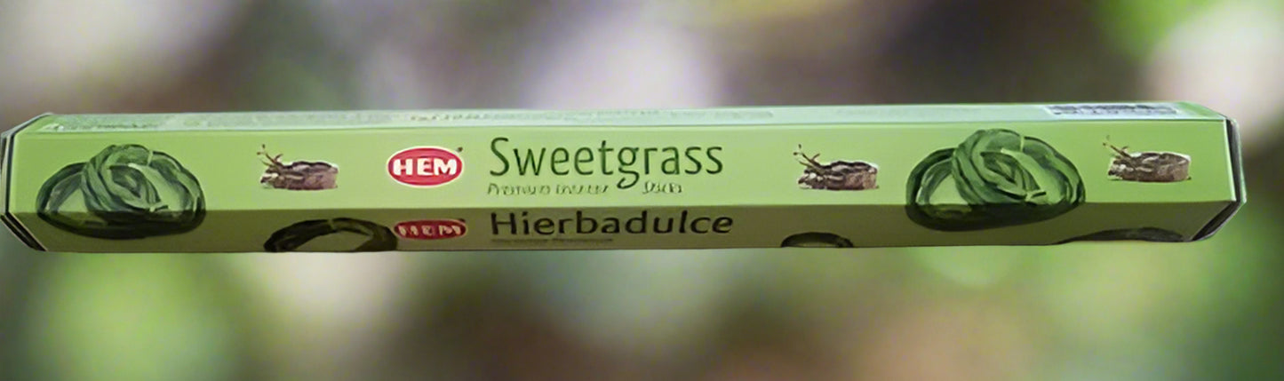 Hem Hexagon Sweetgrass Incense Sticks
