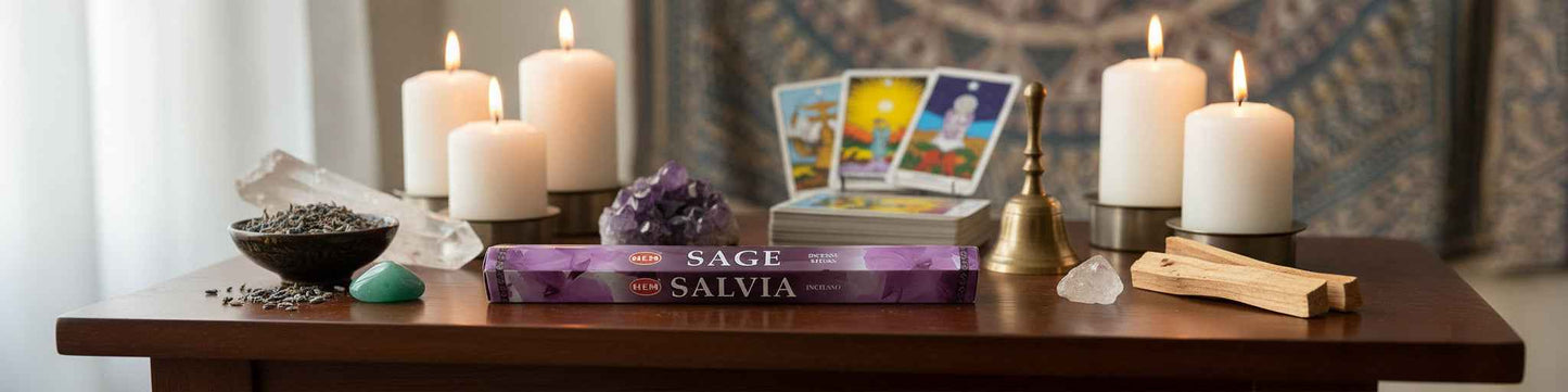 Hem Hexagon Sage Incense Sticks for Purifying and Energizing Your Space