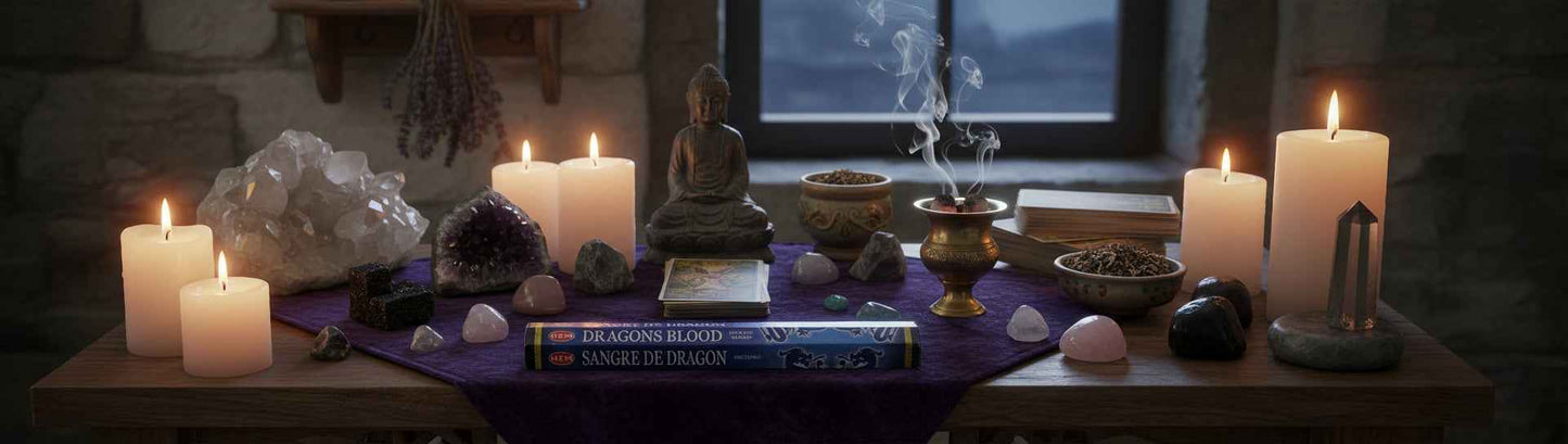 Hem Hexagon Dragons Blood Blue Incense Sticks
