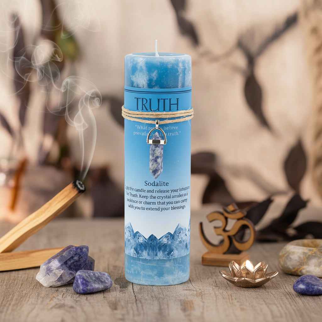 Truth Crystal Energy Candle for Embracing The Power of Truth