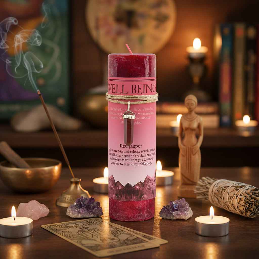 Well Being Crystal Energy Candle for Positive Energy and Relaxation