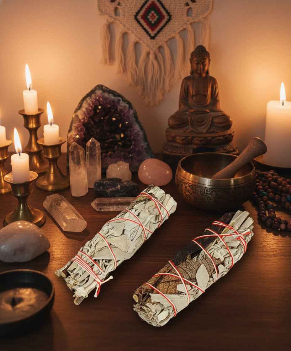 California White Sage Smudge Stick with Yerba Santa - 4" Cleanse & Purify