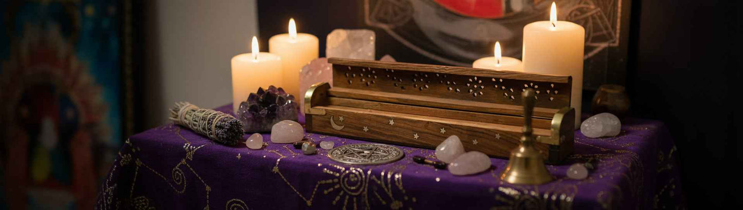 Incense Ash Catcher Box with Sun and Moon Design for a Serene Experience