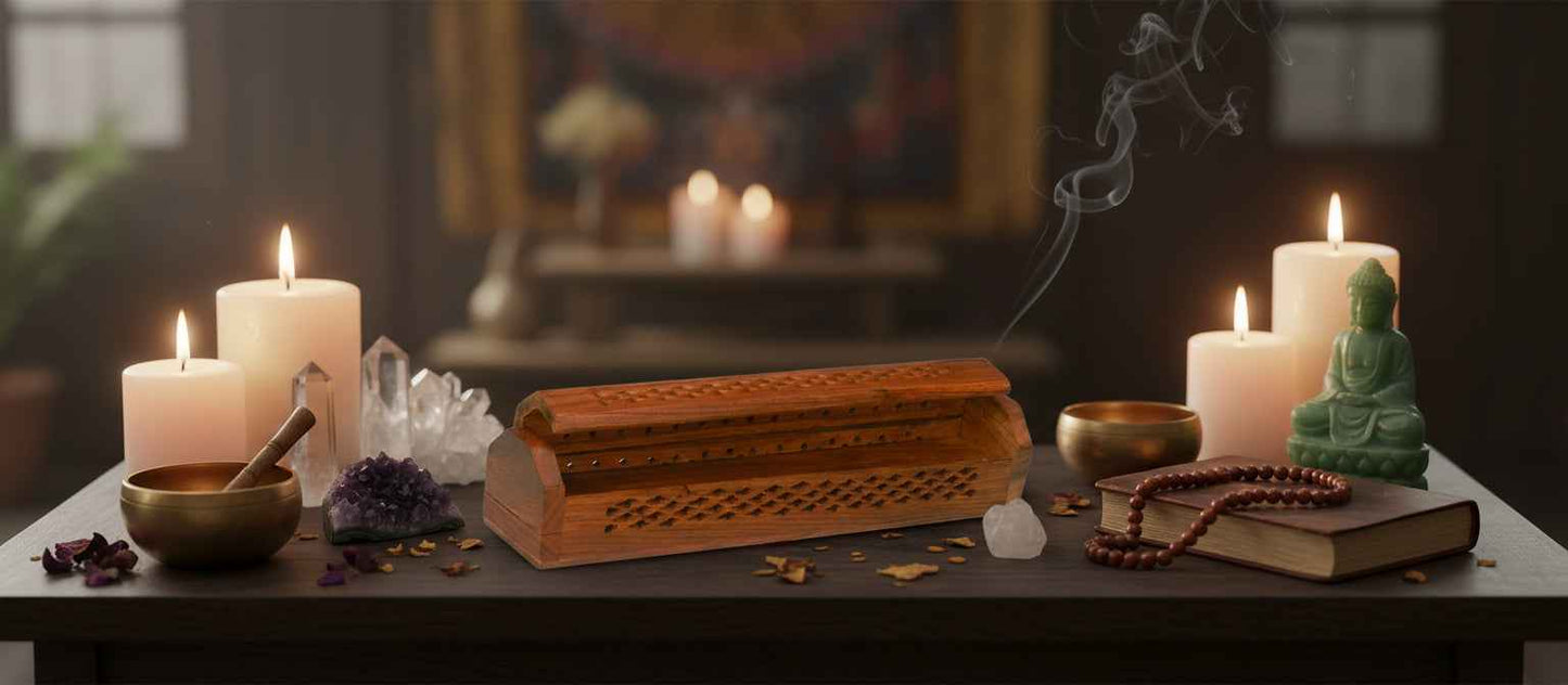 Incense Ash Catcher Box Octagonal for Clean and Elegant Burning Experience