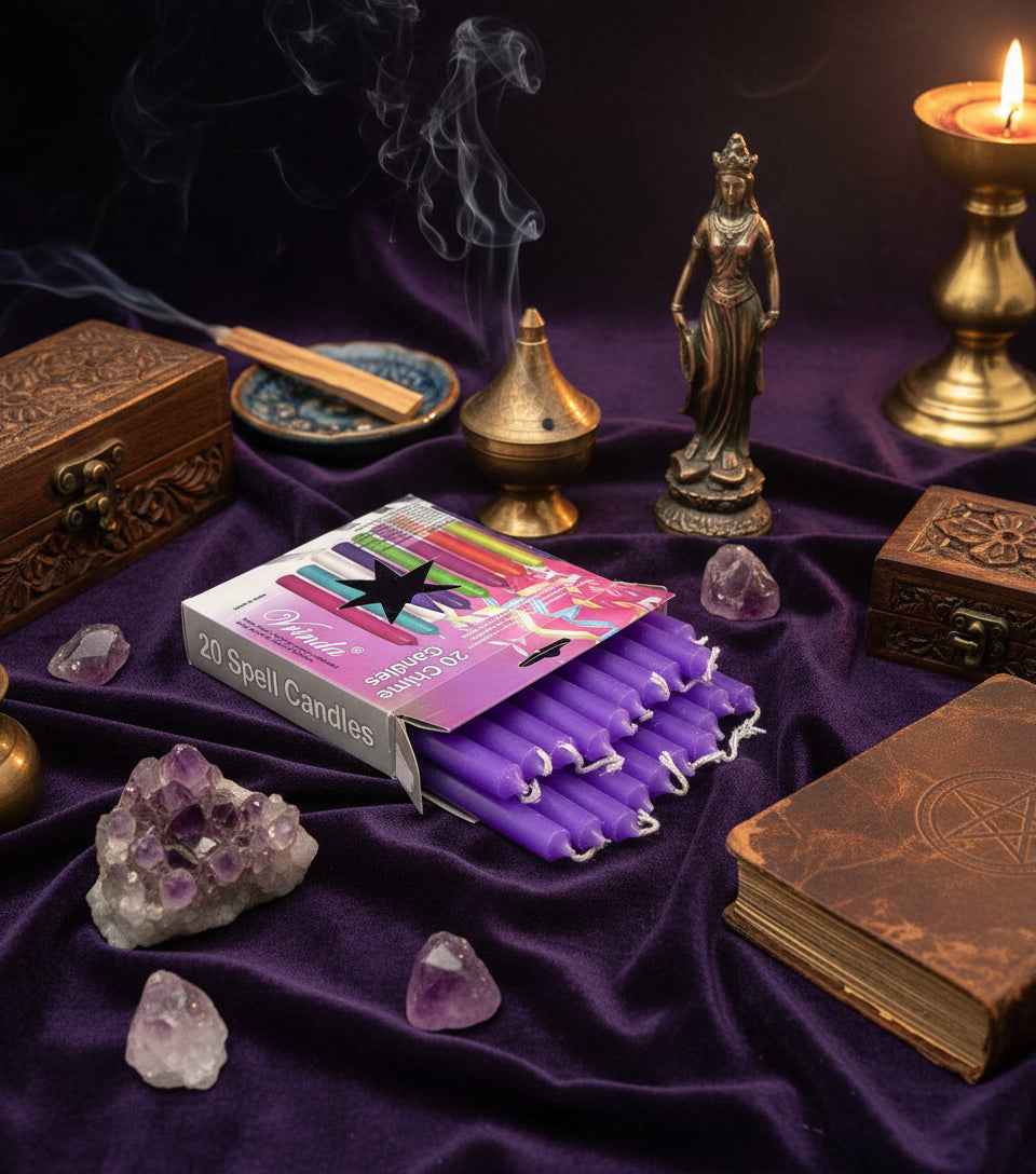 4 Inch Purple Chime Candles Pack of 20 for Rituals and Spells