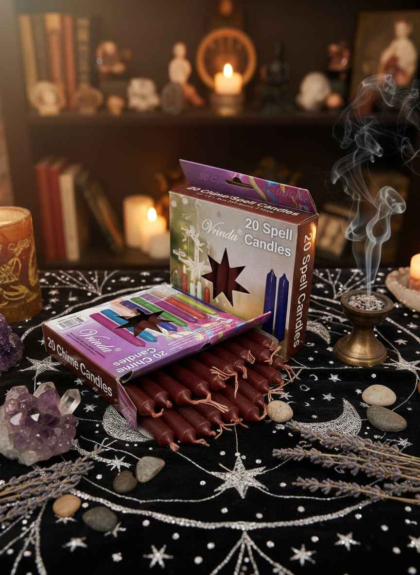 4'' Brown Chime Candles Pack of 20 for Spells and Rituals