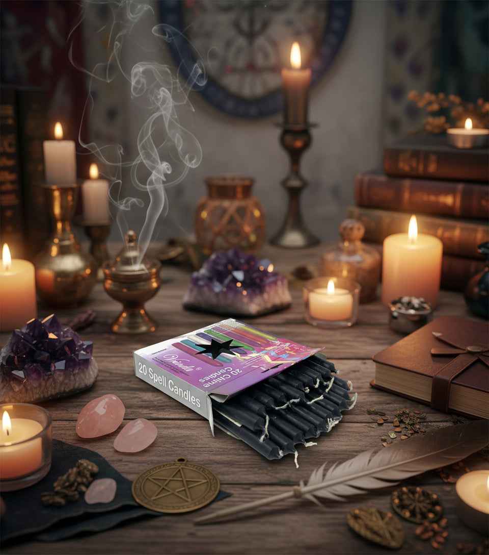 4'' Black Spell Candles - Pack of 20 for Rituals and Manifestation