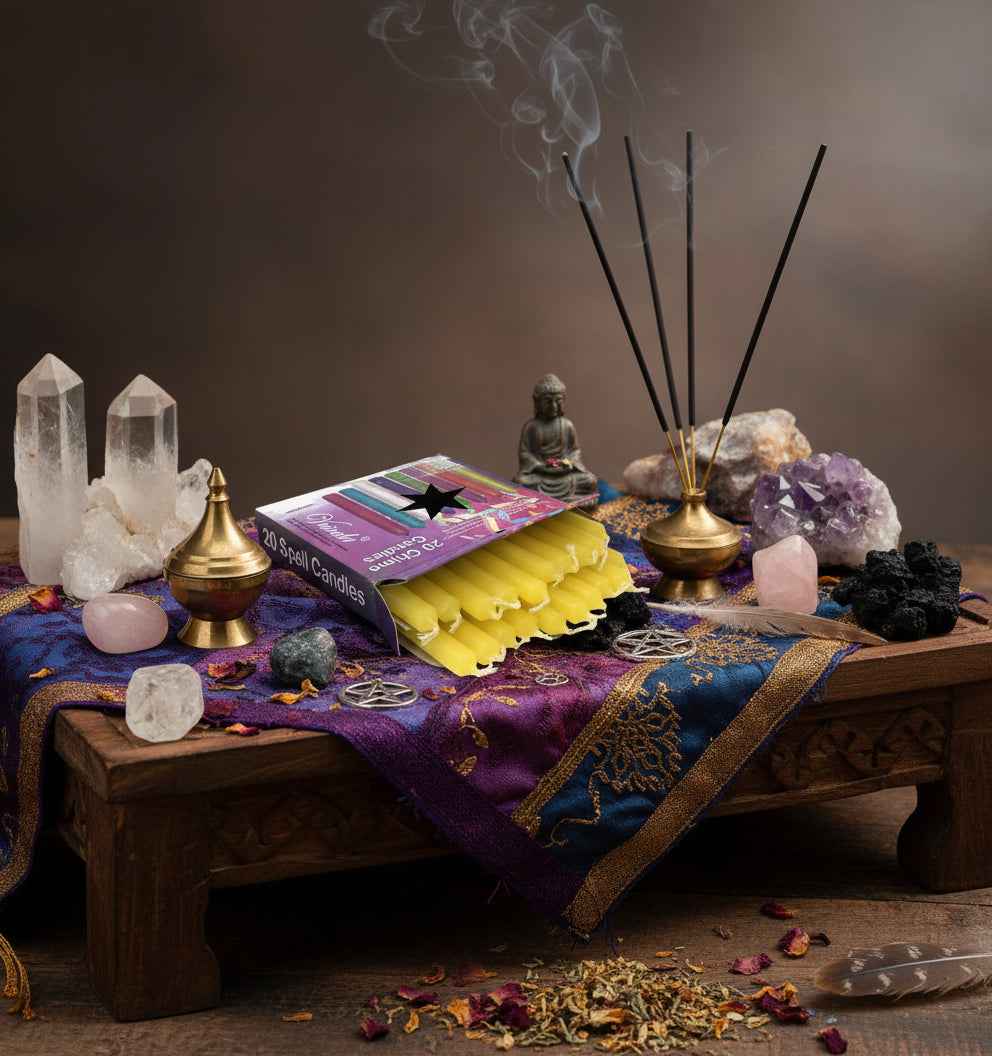 4" Yellow Chime Candles - 20 Pack of Spell Candles