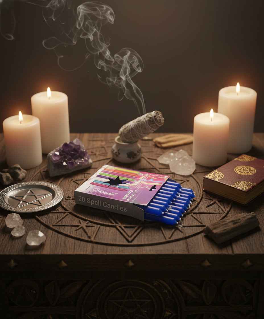 4'' Blue Chime Candles - Pack of 20 Ideal for Spells and Rituals