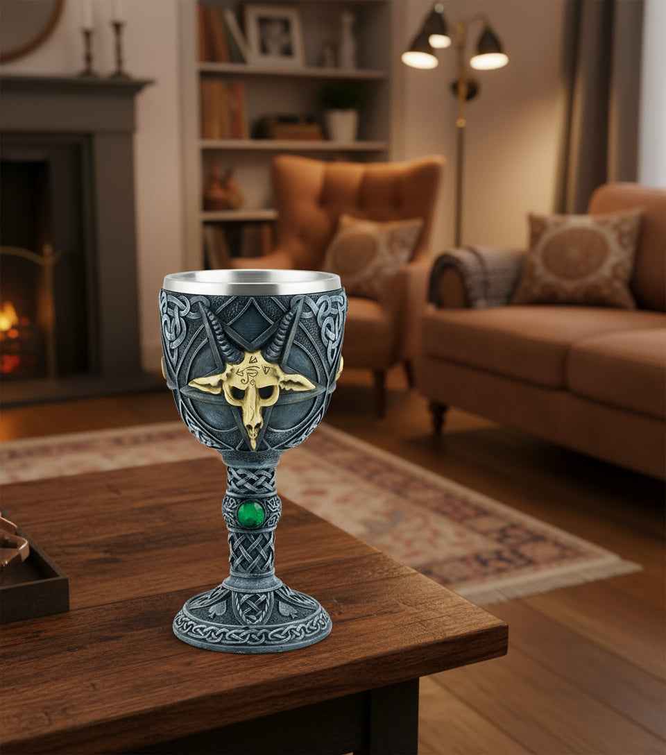 Bathomet Chalice - Elegant Ritual Cup for Spiritual Practices