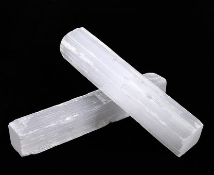 4 Inch Selenite Crystal Wands Sticks for Healing, Reiki, & Metaphysical Energy Drawing