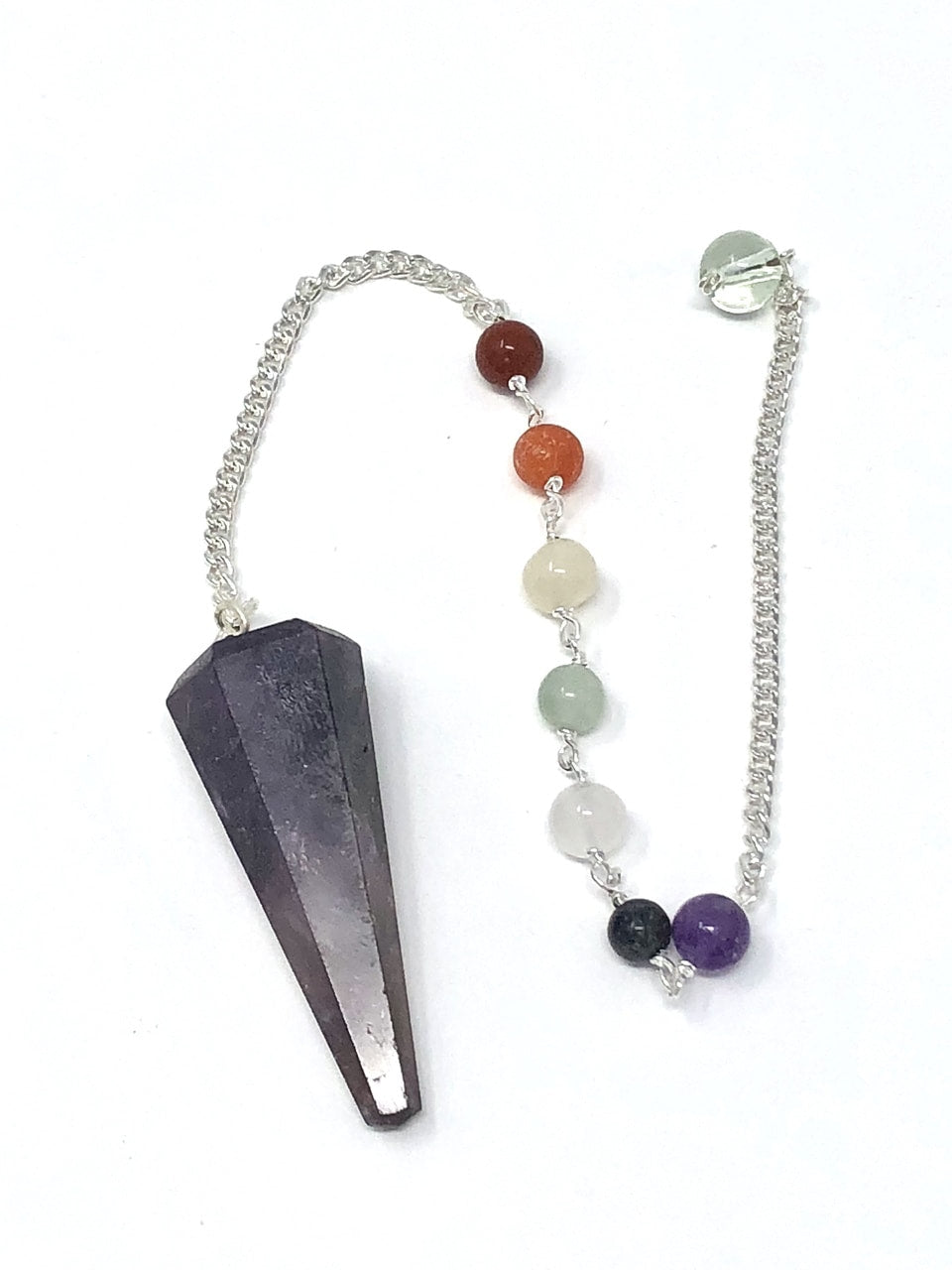 Pendulum Amethyst With Chakra Chain