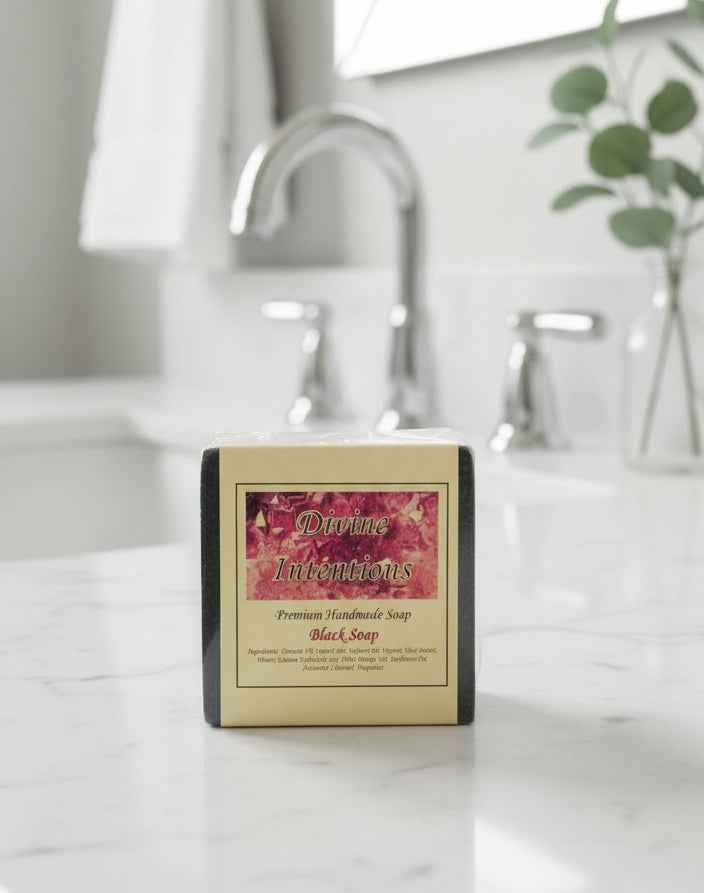 Black Soap Bar - Natural Cleansing & Skin Nourishing Benefits