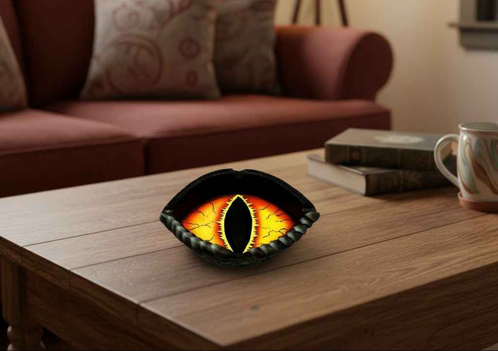 Dragon Eye Polyresin Ashtray - Unique and Artistic Smoking Accessory