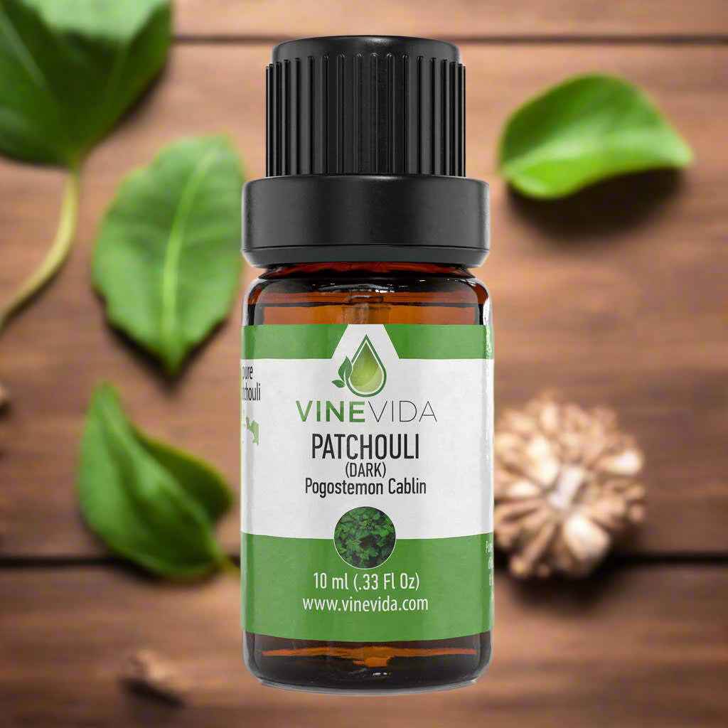 Natural Patchouli Essential Oil - 100% Pure Undiluted Therapeutic Grade Oil by VINEVIDA - 10mL Patchouli Diffuser Aromatherapy - Patchouli Oil for Weight Loss, Pain, Aromatherapy, Soaps & More (10mL)