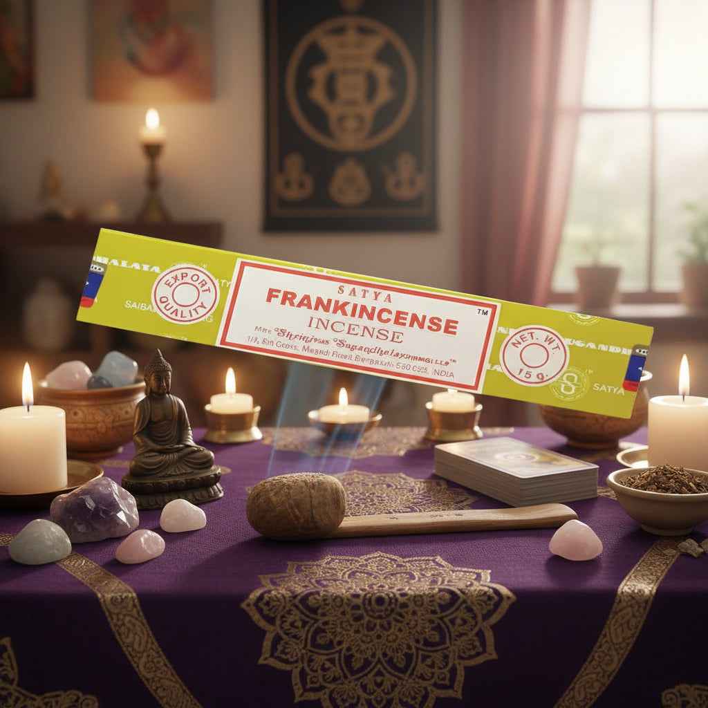 Satya Frankincense Incense Sticks for Spiritual Purity and Calm Atmosphere