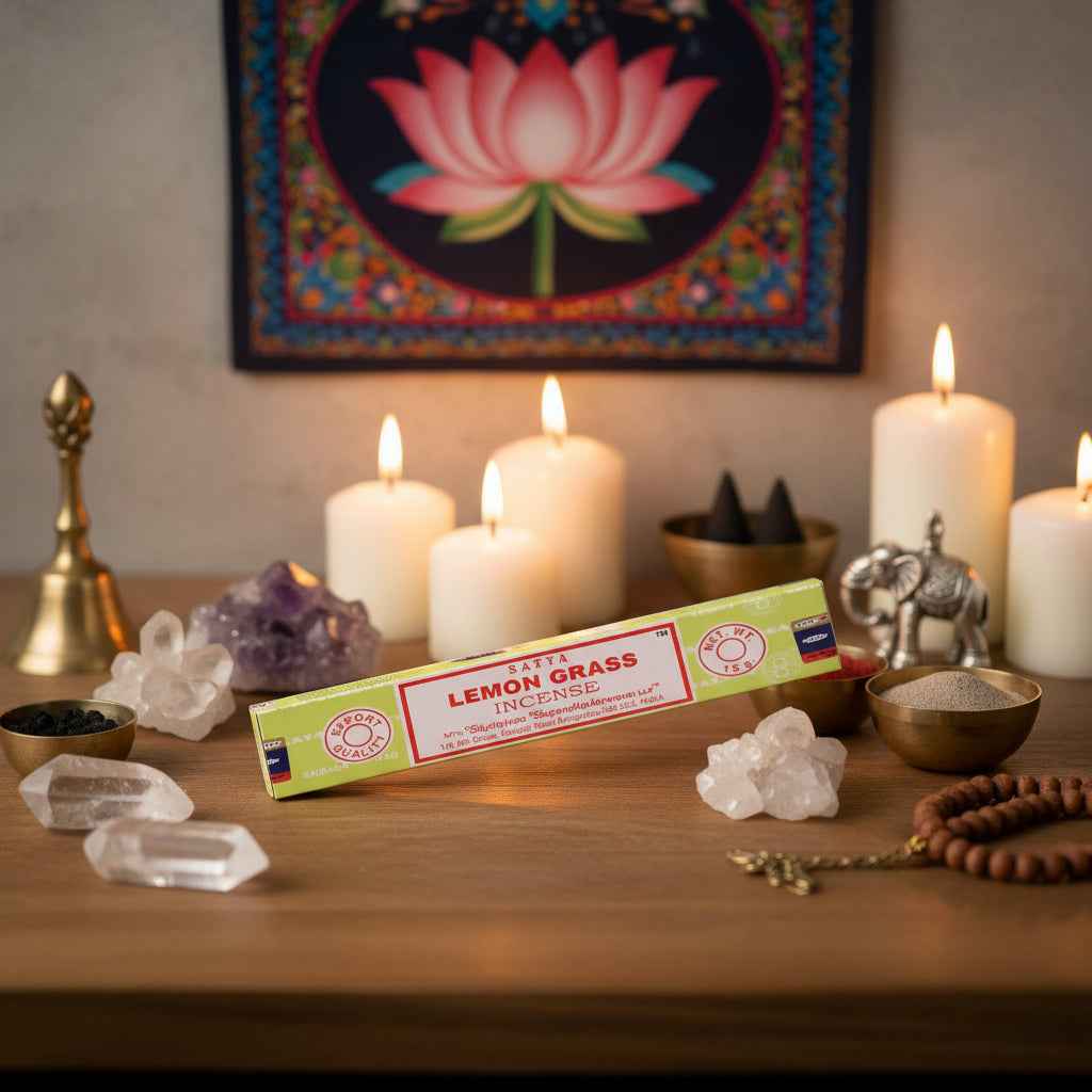 Satya Lemon Grass Nag Champa Incense Sticks for Fresh and Invigorating Fragrance