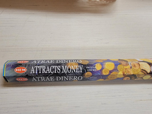 Hem Hexagon Attracts Money Incense Sticks