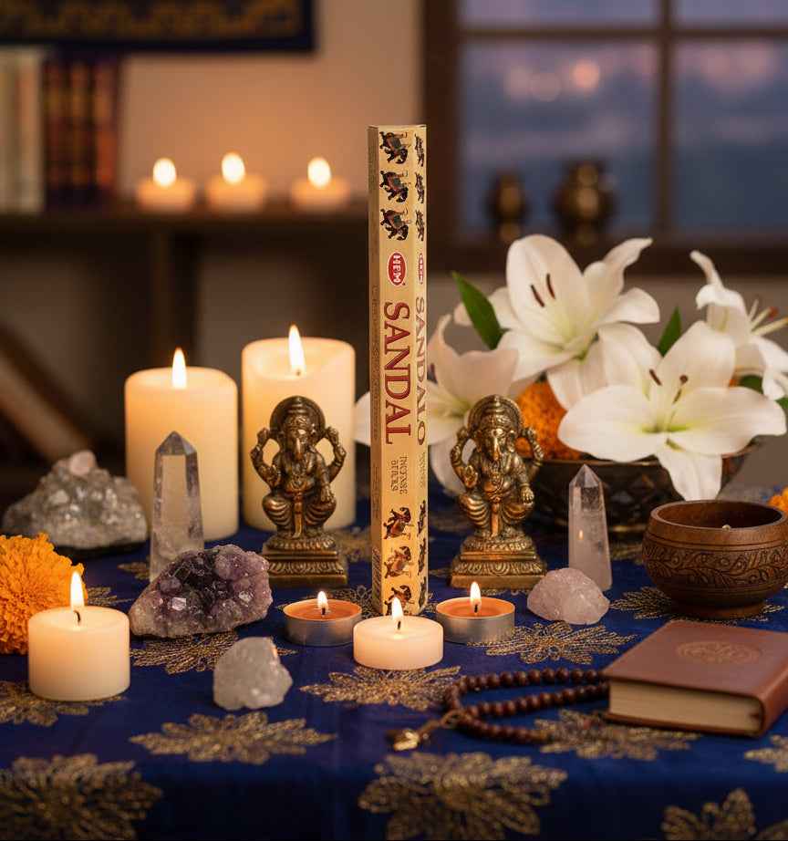 Hem Hexagon Sandal Incense Sticks for Serenity and Aromatherapy