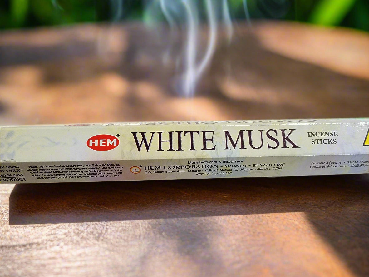 Hem Hexagon White Musk Incense Sticks