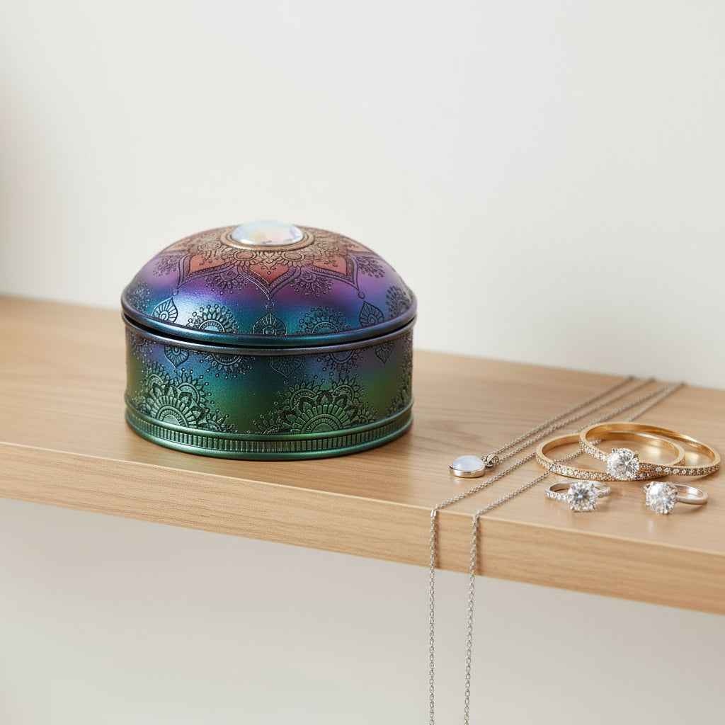 Mandala Trinket Box for Storage and Decor