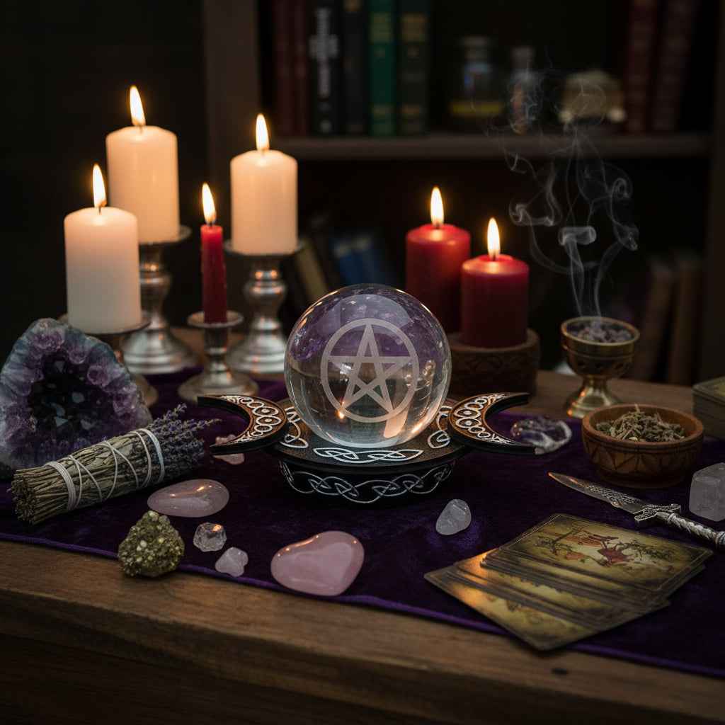 Celtic Pentagram with Orb - Mystical Symbol of Protection and Balance