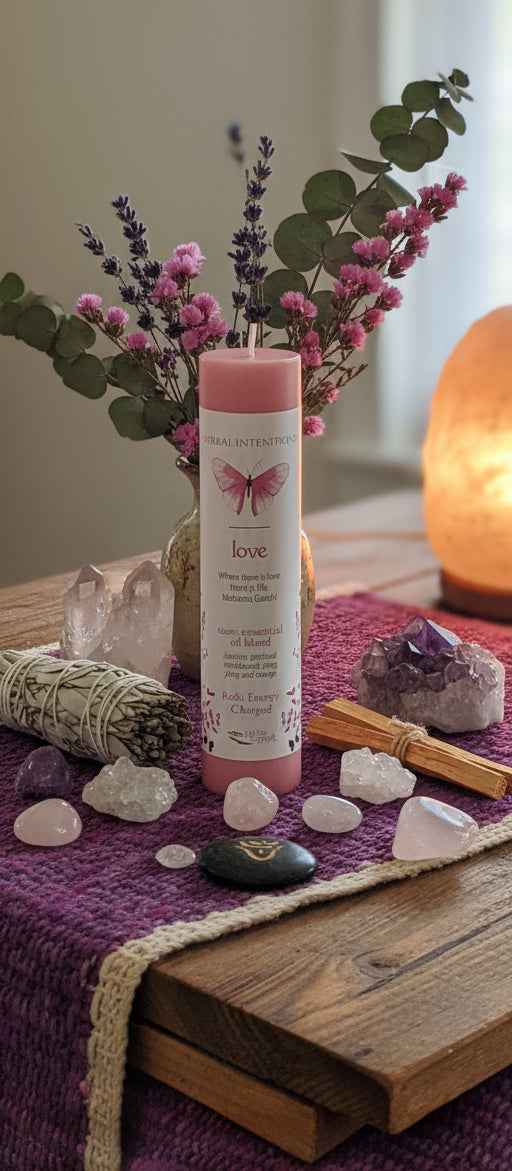 Herbal Intentions Love Candle - Ignite Passion and Harmony