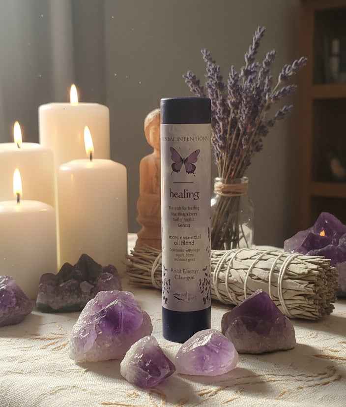 Herbal Intentions Healing Candle for Mindful Relaxation and Wellness