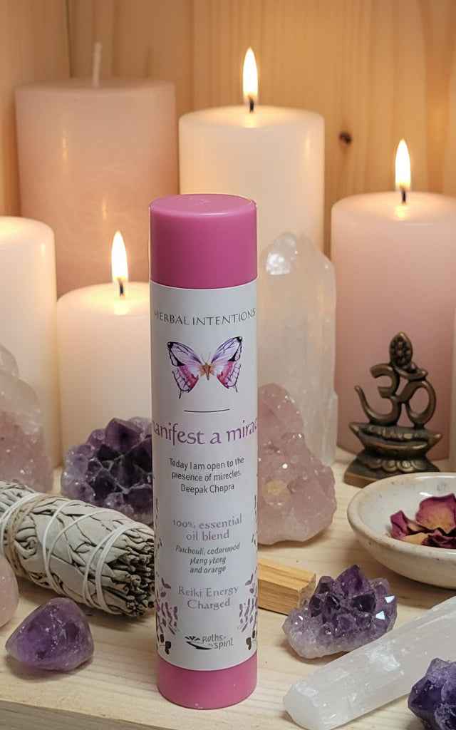 Herbal Intentions Manifest A Miracle Candle for Manifesting A Miracle