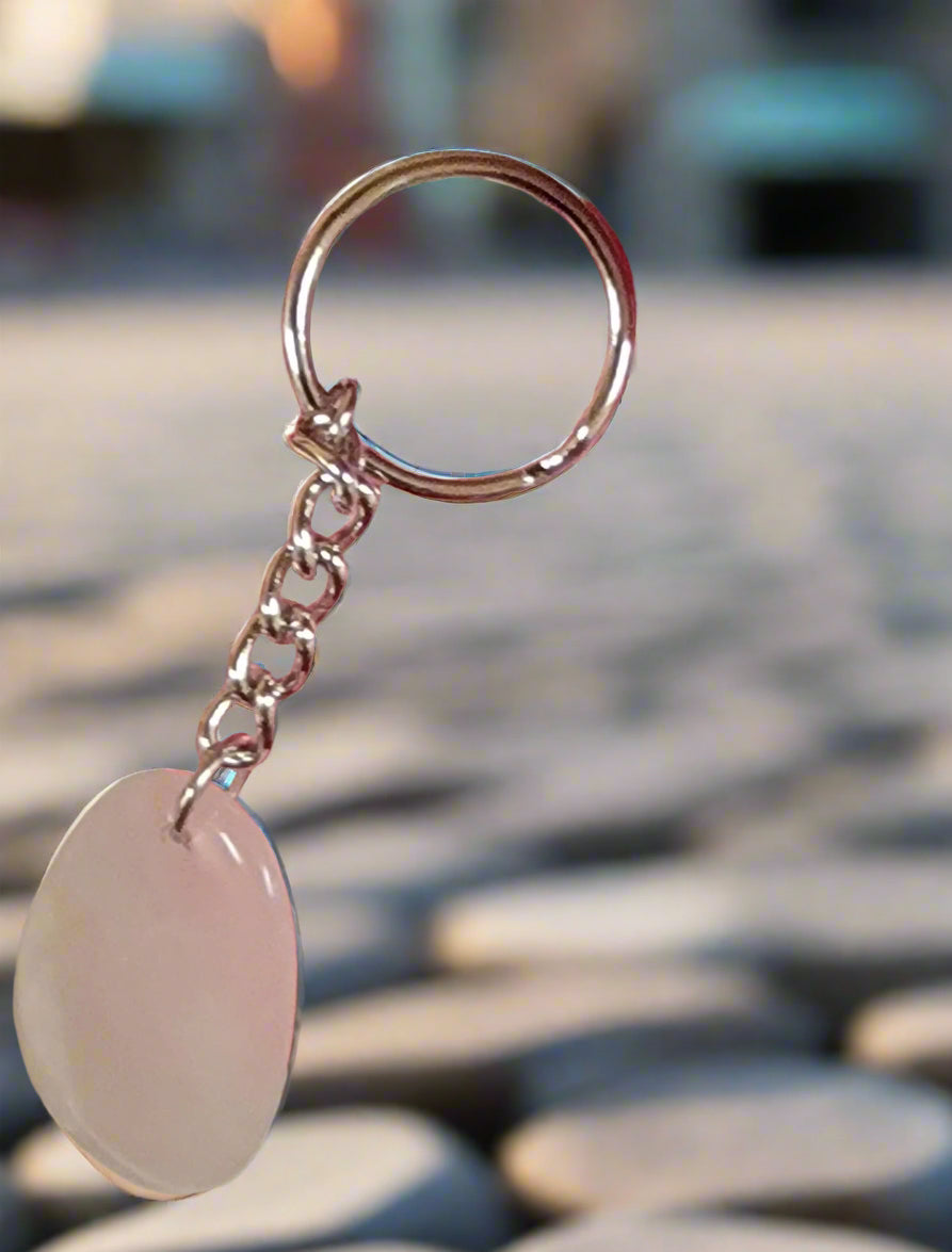 Taurus Zodiac Rose Quartz Keychain