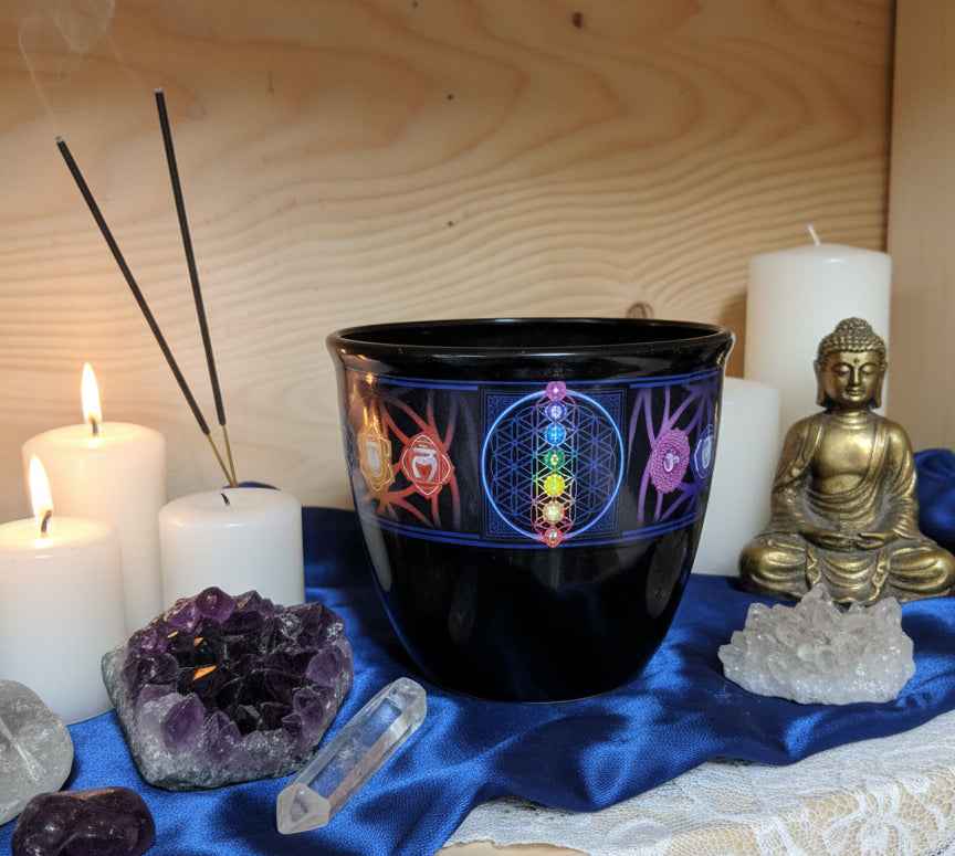 7 Chakra Smudge Pot for Cleansing and Balancing Energy