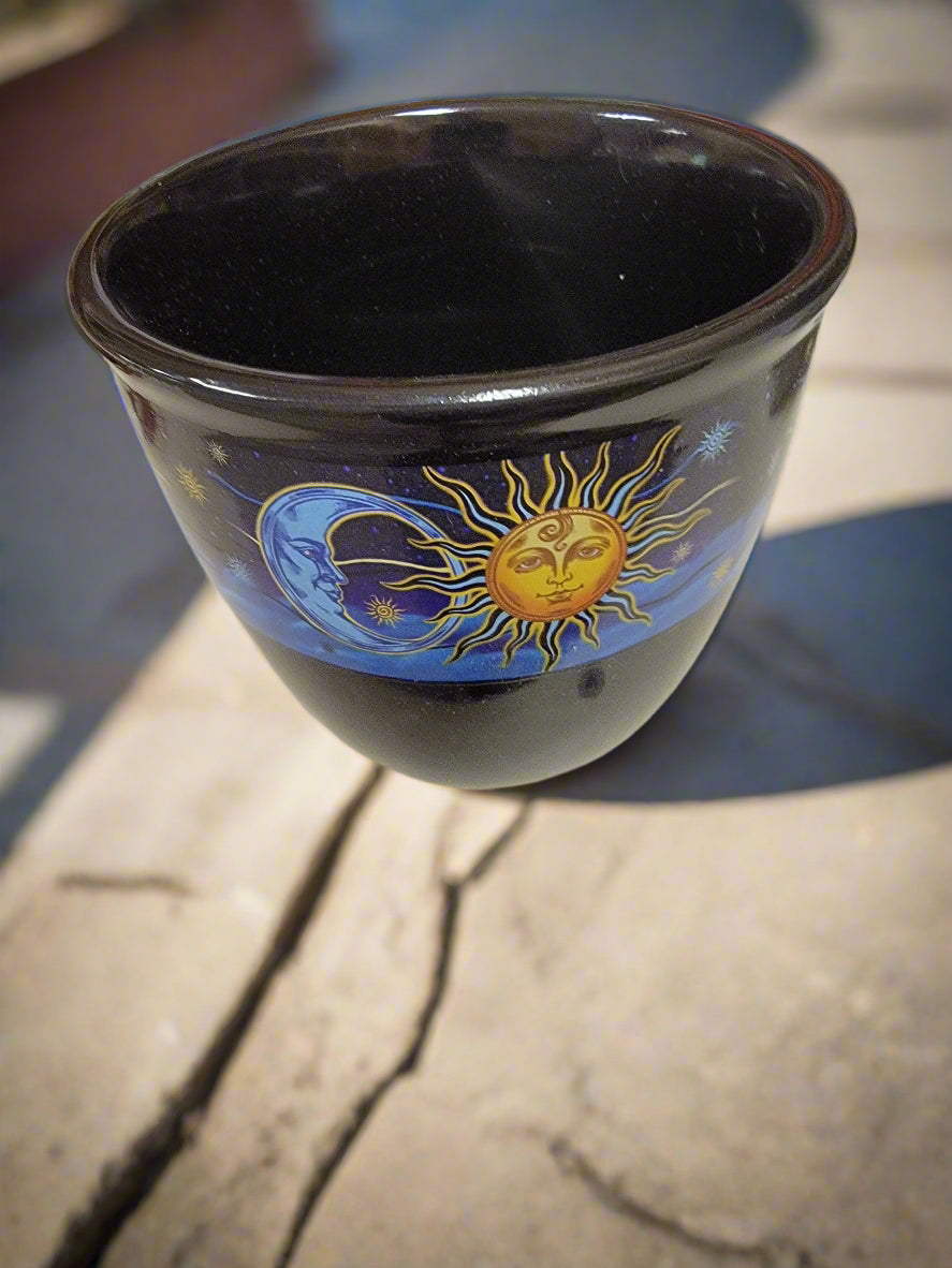 Sun/Moon Smudge Pot