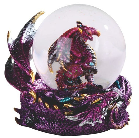 Purple Dragon Water Globe