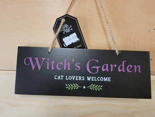 Witches Garden Hanging Sign