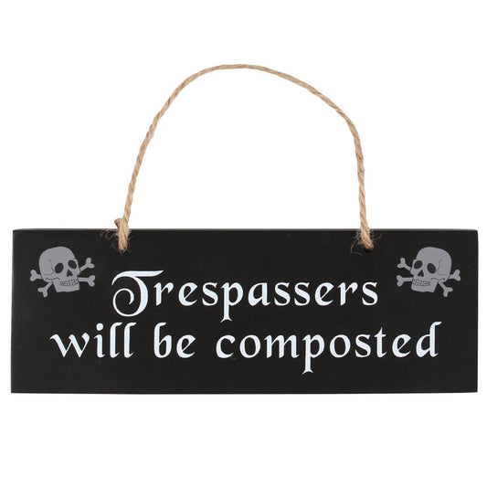 Trespassers Garden Hanging Sign