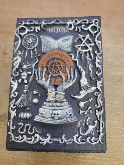 Book Of Spells Tarot Box With Pentegram Design