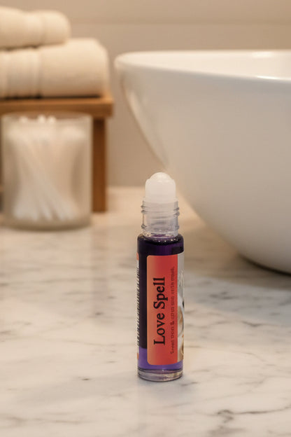 Shadow Scents Love Spell Roll-On Perfume Body Oil – Sweet Fruits, Citrus & White Musk Fragrance for Women