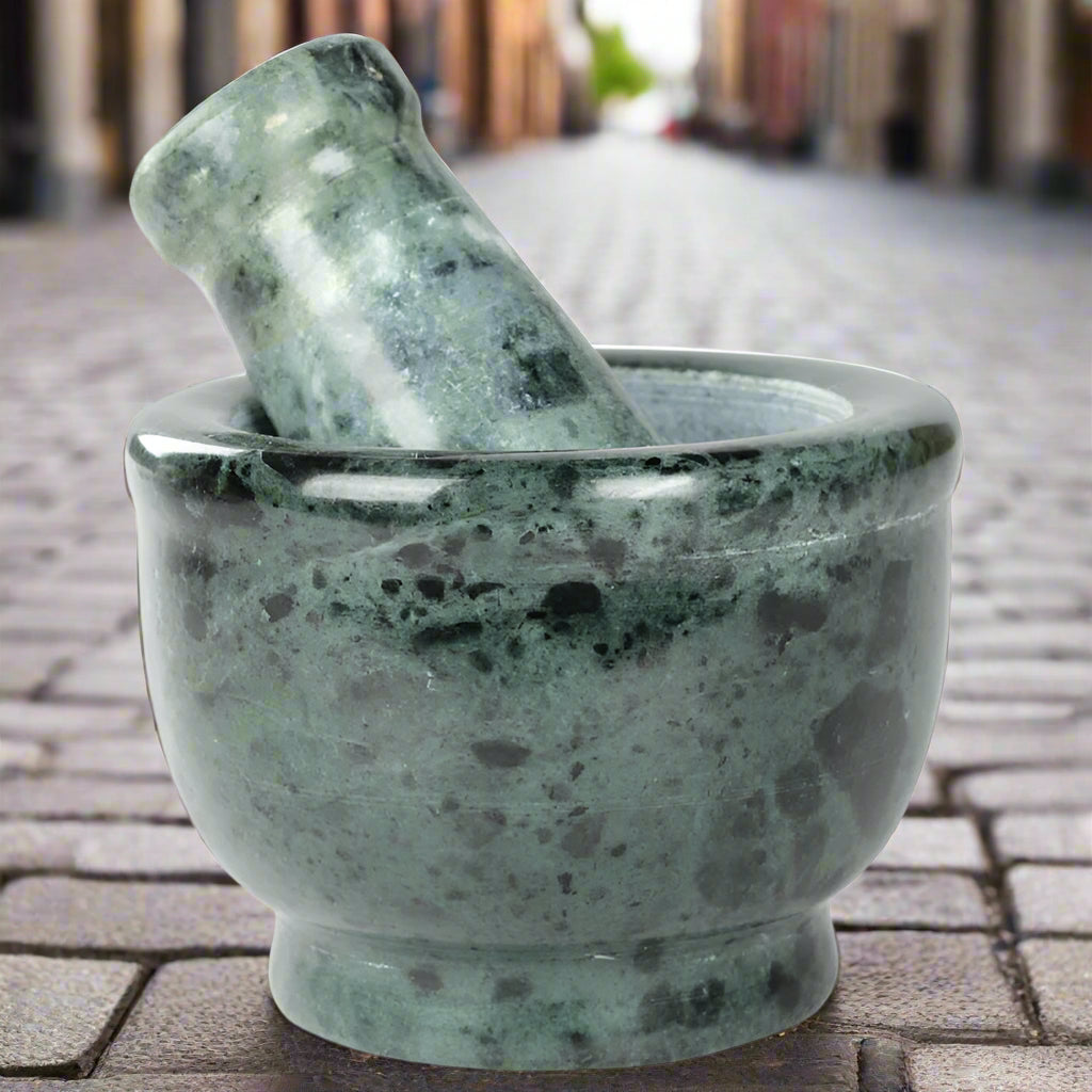 2 Inch Green Marble Mortar And Pestle