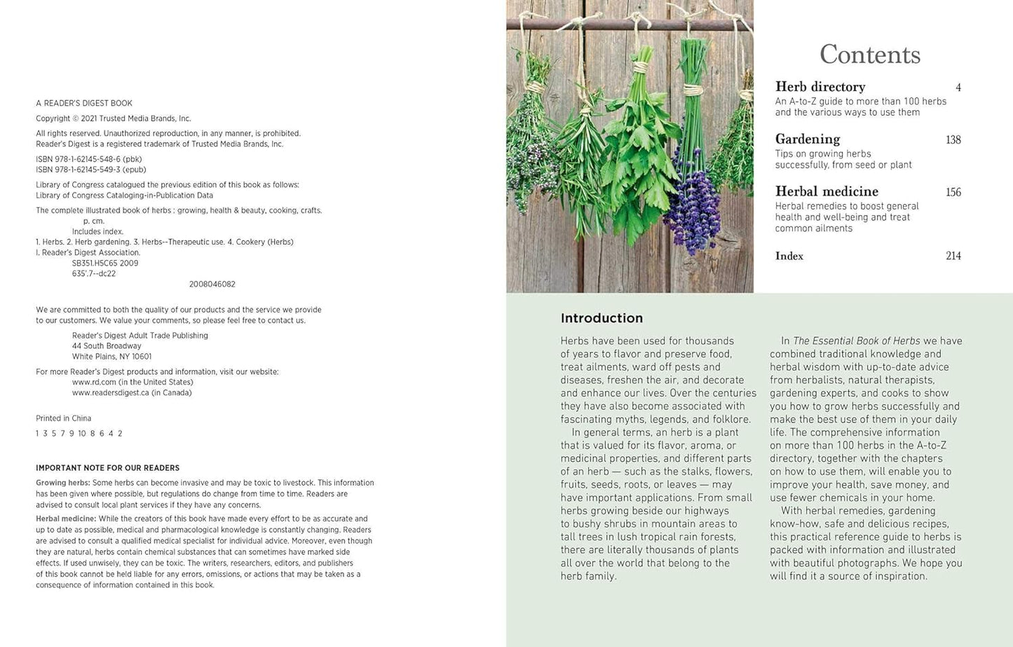 Reader's Digest The Essential Book of Herbs